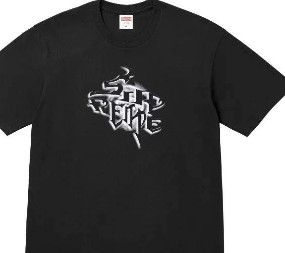 L XL and M white WEEK18 T-shirt letter 24FW S printed in black 0808